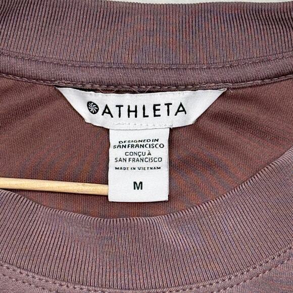 Athleta Seasoft Sweatshirt Womens Sz M Crew Neck Smoky Rose Tencel Athleisure - Picture 6 of 10